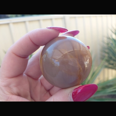 Peach moonstone sphere