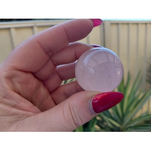 Small rose quartz sphere