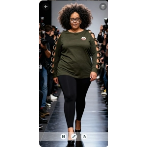 Criss-cross shirt (plus size)