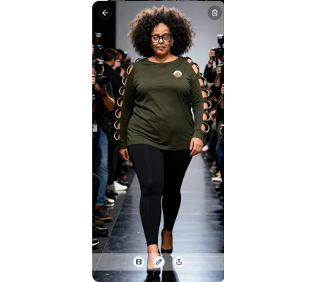 Criss-cross shirt (plus size)