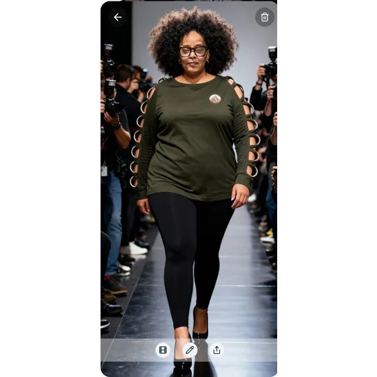 Criss-cross shirt (plus size)