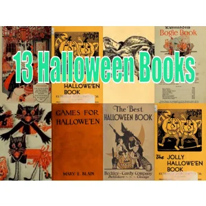 Halloween 13 vintage books How to make halloween gifts - play spooky games *download*
