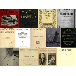 Titanic Books Lusitania & Other shipwrecks 113 books download