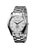 Emporio Armani AR0647 Mens Stainless Steel Silver Dial Designer Watch