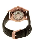 Emporio Armani Men's Automatic Beta Dark Brown Leather Strap Watch