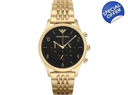 Armani AR1893 Mens Beta Gold Plated Link bracele..