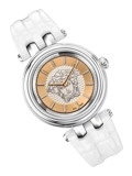 Versace Women's VQE010015 Khai Gold Ip White Leather Wristwatch