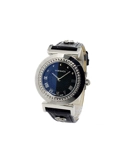 Versace Women's P5q99d009 S009 Vanity Round Black Leather Watch