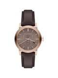Burberry BU9755 the City Chocolate Leather Chronograph Unisex Watch