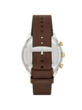 Armani AR11033 Brown Leather Chronograph White Dial Men's Watch