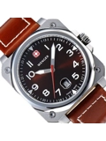 Wenger 72423 AeroGraph Cockpit Brown Leather Strap Watch