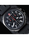 Wenger Watches AeroGraph Cockpit Chrono 77010 Mens Black Strap