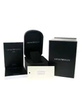 Emporio Armani AR0645 - Mens Leather Strap Amber Dial Designer Watch