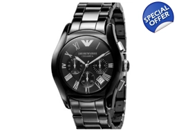 Emporio Armani AR1400 Men's Chronograph Black Ce..