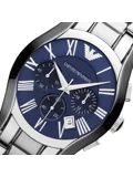 Emporio Armani AR1635 Valente Silver & Blue Classic Watch