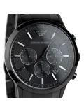 Emporio Armani AR2453 - Mens Black IP Bracelet Chrono Watch