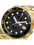 Emporio Armani ar5857 Gents Gold Stainless Steel Chronograph Watch