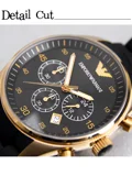 Emporio Armani AR5905 - Mens Chronograph Rose Gold Black Watch