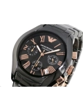 Armani AR1411 - Unisex Black Ceramica Designer Watch