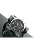 Armani AR2447 - Mens Chronograph Leather Strap Watch