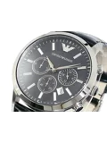 Armani AR2447 - Mens Chronograph Leather Strap Watch