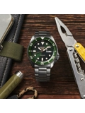 Seiko Automatic SRPD63K1 Stainless Steel Men's Analogue Green Watches