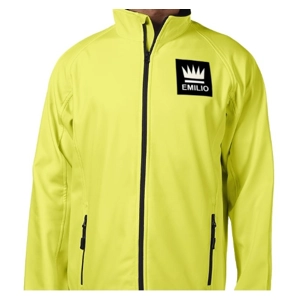 Emilio Men's Yellow Softshell Jacket Size Large