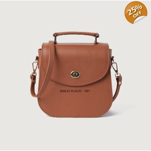 Emilio Places - Rey, Light Brown Leather Saddle Bag