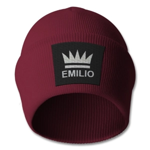 Emilio Burgundy Beanie Hat