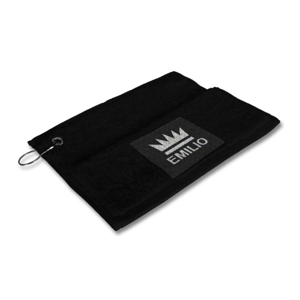 Emilio Black Golf Towel