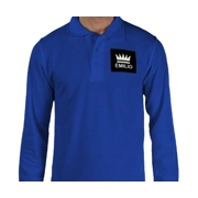 Emilio Men's Royal Blue Long Sleeve Polo Size XX Large