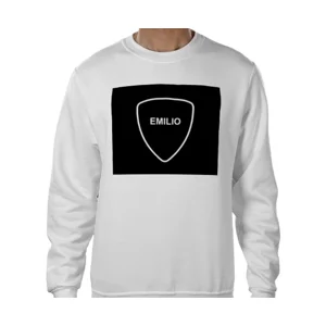 Emilio Men's White Sweatshirt Size XS