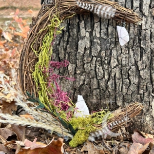 Rose Quartz Moon Wreath