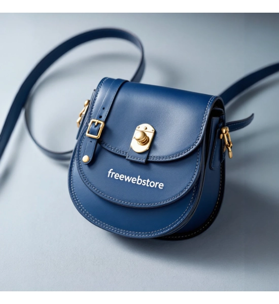 Men's Designer Blue Saddle Bag