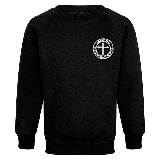 product Image for Aberford Primary School Embroidered PE Sweatshirt, Black