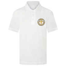 Aberford Primary School Embroidered Polo Shirt, White