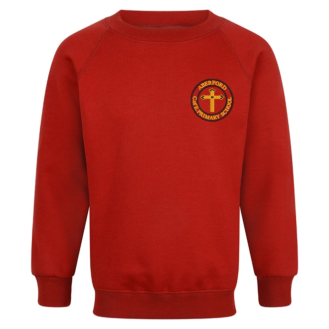 product Image for Aberford Primary School Embroidered Sweatshirt, Red