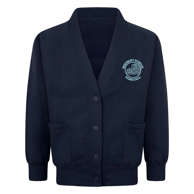 product Image for Beecroft Primary School Embroidered Pocketed Cardigan, Navy blue