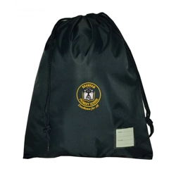Bramham Primary School Embroidered Drawstring PE Bag, Navy blue