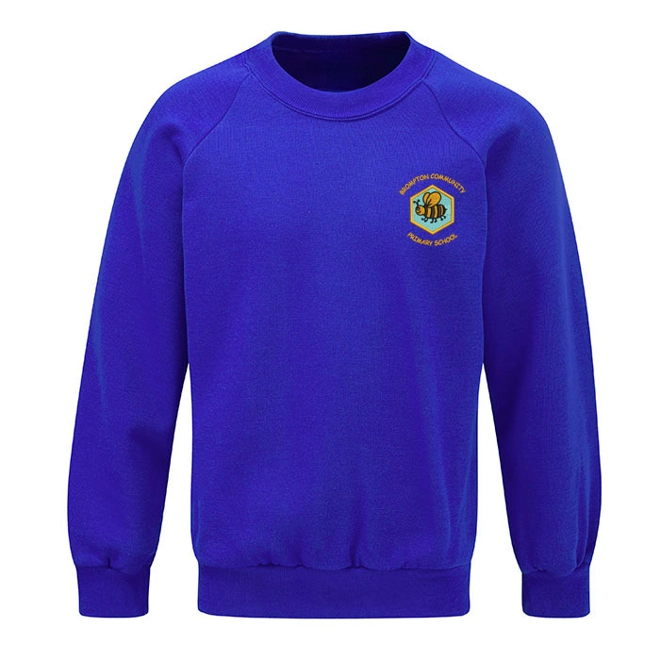 product Image for Brompton Primary School Embroidered Sweatshirt, Royal blue