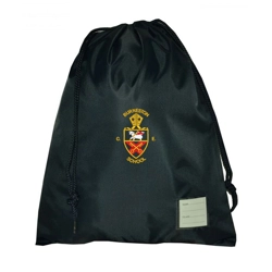 Burneston Primary School Drawstring PE Bag, Navy blue