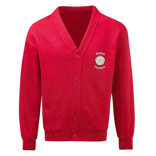 product Image for Burton Leonard Primary School Cardigan, Red
