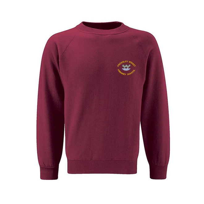 product Image for Crossley Street Primary School Embroidered Sweatshirt, Burgundy