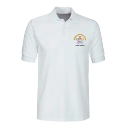 Darley Primary School Embroidered Polo Shirt, White