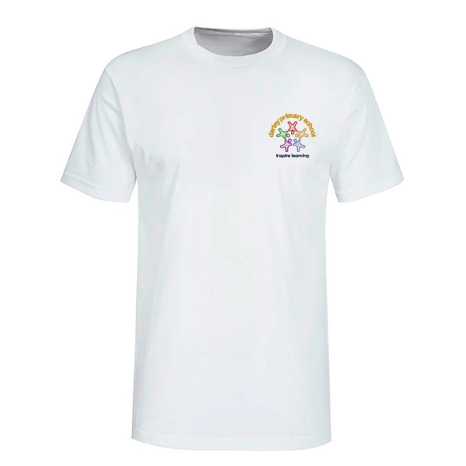 product Image for Darley Primary School Embroidered T-shirt, White