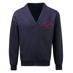 Dishforth Airfield Primary School Embroidered Cardigan, Navy blue