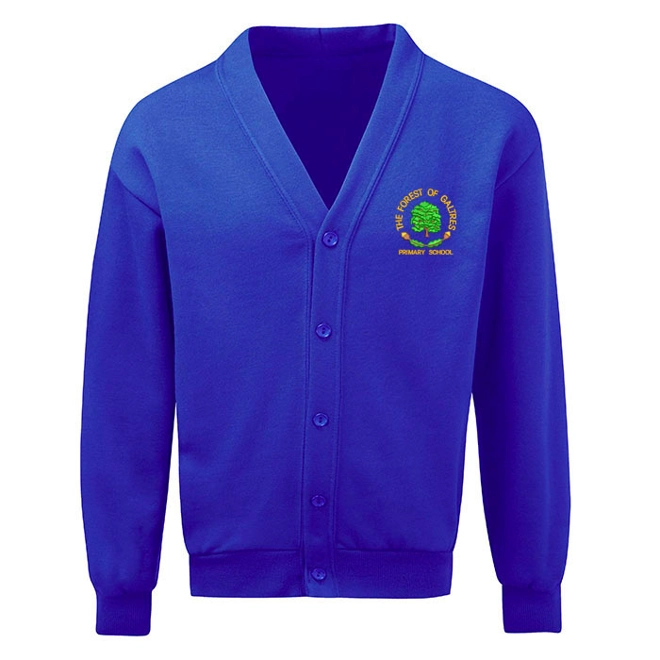 product Image for Forest of Galtres Primary School Embroidered Cardigan, Royal blue
