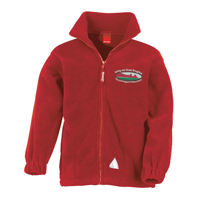 product Image for Kirkby & Great Broughton Primary School Embroidered Fleece, Red
