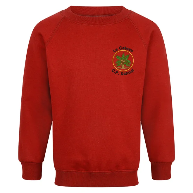 product Image for Le Cateau Primary School Embroidered Sweatshirt, Red