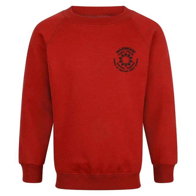 product Image for Marwood Infant School Embroidered Sweatshirt, Red